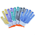 Hespax Nicht-Slip 7G PVC gepunktete Strickhandschuhe